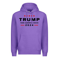 Purple donald trump 2024 take america back Premium Hoodie - baoMotion
