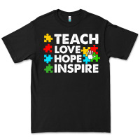 Black Teach Love Hope Inspire Premium Tee - CowhideDigitalArt
