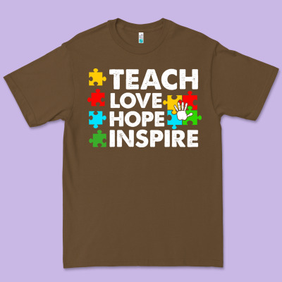 Teach Love Hope Inspire Premium Tee Designed By Cowhidedigitalart