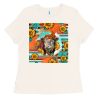Bone Hereford Bull Ladies Tee - LillyAllenDesigns
