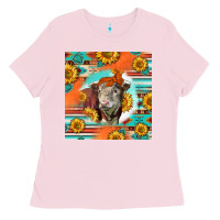 Bubblegum Pink Hereford Bull Ladies Tee - LillyAllenDesigns