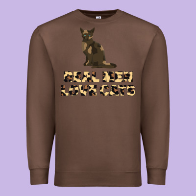 Real Men Love Cats Premium Sweatshirt Designed By Bettercallsaul