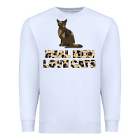White Real Men Love Cats Premium Sweatshirt - Bettercallsaul