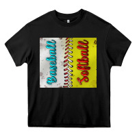 Black Baseball And Softball Tumbler Heavy Core Tee - BundleAndBundleShop