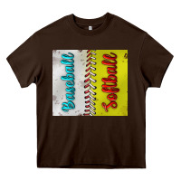 Chocolate Brown Baseball And Softball Tumbler Heavy Core Tee - BundleAndBundleShop