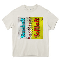 Cream Baseball And Softball Tumbler Heavy Core Tee - BundleAndBundleShop