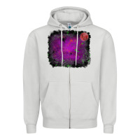 Dove Grey halloween backround moon Zipper Hoodie - RanaPortraitStore