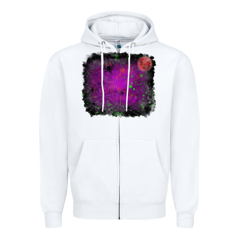 Halloween Backround Moon Zipper Hoodie by RanaPortraitStore | Teevron