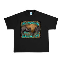 Black bison with gemstone background Urban Heavy Tee - RanaPortraitStore