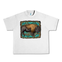 Lunar Rock bison with gemstone background Urban Heavy Tee - RanaPortraitStore