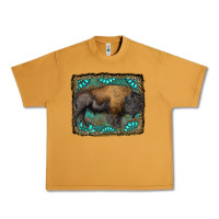 Peanut Butter bison with gemstone background Urban Heavy Tee - RanaPortraitStore