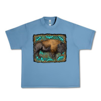 Pebble Blue bison with gemstone background Urban Heavy Tee - RanaPortraitStore