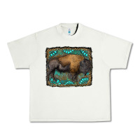 Pistachio bison with gemstone background Urban Heavy Tee - RanaPortraitStore