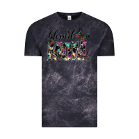 Cloud Black blessed mom Vintage Tee - SublimationCraftShop