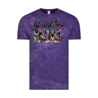Cloud Purple blessed mom Vintage Tee - SublimationCraftShop