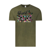 Vintage Olive blessed mom Vintage Tee - SublimationCraftShop