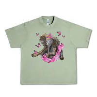 Oil Green baby elephant with tutu Urban Heavy Tee - LillyAllenDesigns