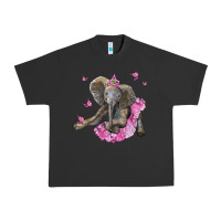 Pigment Black baby elephant with tutu Urban Heavy Tee - LillyAllenDesigns