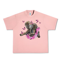 Salmon baby elephant with tutu Urban Heavy Tee - LillyAllenDesigns