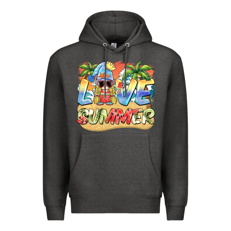 Love Summer Gnomes  Background Premium Hoodie by BarkalooDesign | Teevron