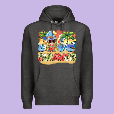 Love Summer Gnomes  Background Premium Hoodie Designed By Barkaloodesign