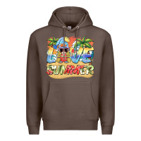 Coffee love summer gnomes  Background Premium Hoodie - BarkalooDesign