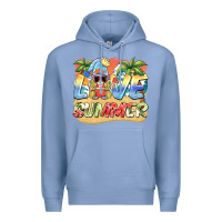 Colony Blue love summer gnomes  Background Premium Hoodie - BarkalooDesign