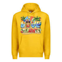 Lemon love summer gnomes  Background Premium Hoodie - BarkalooDesign