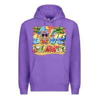 Purple love summer gnomes  Background Premium Hoodie - BarkalooDesign