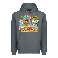 Rock love summer gnomes  Background Premium Hoodie - BarkalooDesign