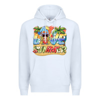 White love summer gnomes  Background Premium Hoodie - BarkalooDesign