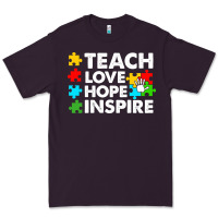 Plum Teach Love Hope Inspire Premium Tee - CowhideDigitalArt