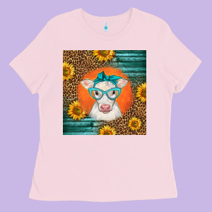Charolais Cow Ladies Tee Designed By Lillyallendesigns