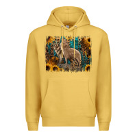 Antique Gold Western Wolves Premium Hoodie - Jasminsmagicworld