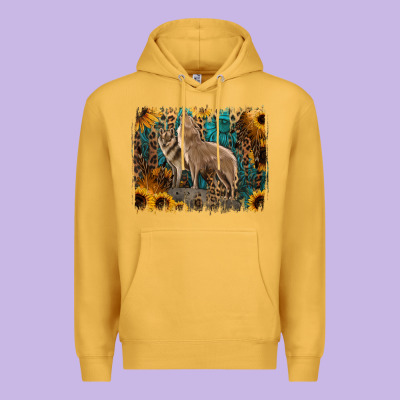 Western Wolves Premium Hoodie Designed By Jasminsmagicworld