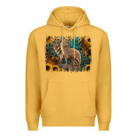 Mustard Western Wolves Premium Hoodie - Jasminsmagicworld