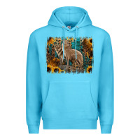 Ocean Blue Western Wolves Premium Hoodie - Jasminsmagicworld