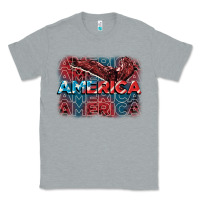 Heather Grey America america america america 4th of july Classic Tee - FaDigitalArtStudio