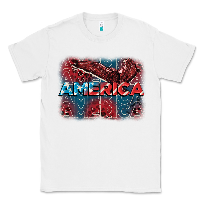 America America America America 4th Of July Classic Tee by FaDigitalArtStudio | Teevron