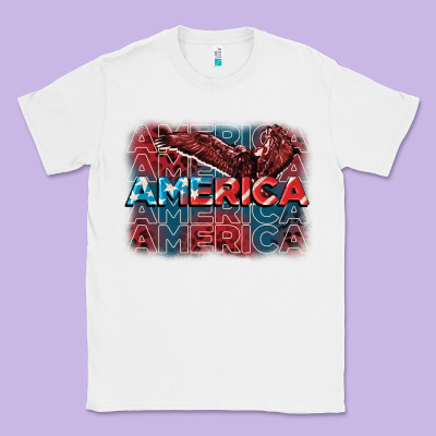 America America America America 4th Of July Classic Tee Designed By Fadigitalartstudio