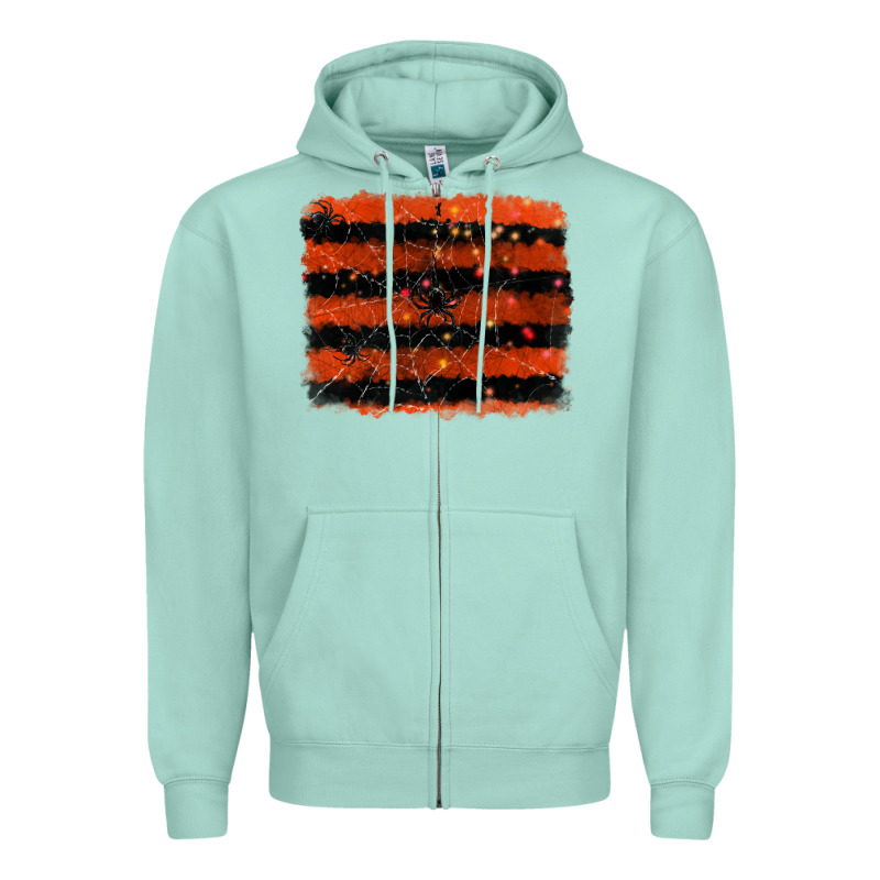 Halloween Spider Backround Zipper Hoodie by RanaPortraitStore | Teevron