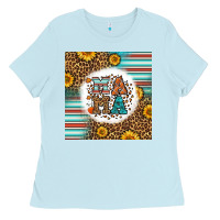 Baby Blue western fall mama Ladies Tee - LillyAllenDesigns