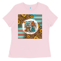 Bubblegum Pink western fall mama Ladies Tee - LillyAllenDesigns