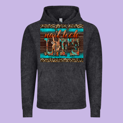 Nail Tech Life Vintage Hoodie Designed By Barkaloodesign