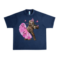 Navy Baby Gorilla With Tutu Urban Heavy Tee - LillyAllenDesigns