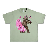 Oil Green Baby Gorilla With Tutu Urban Heavy Tee - LillyAllenDesigns