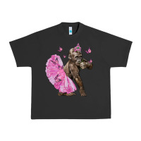 Pigment Black Baby Gorilla With Tutu Urban Heavy Tee - LillyAllenDesigns