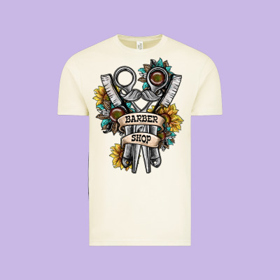 Barber Shop Vintage Tee Designed By Sublimationcraftshop
