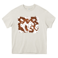 Cream cowhide Heavy Core Tee - RanaPortraitStore