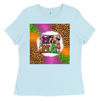 Baby Blue halloween cow mama Ladies Tee - LillyAllenDesigns